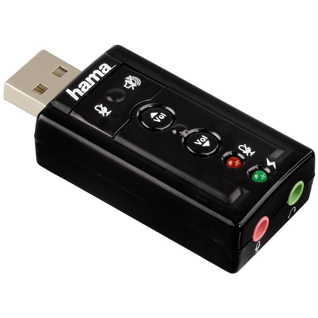 Купить usb 7. Hama h-51620. Звуковая карта Hama 51620. USB аудиокарта cm-108. Звуковая карта USB traa71 (c-Media cm108) 2.0 Ret.
