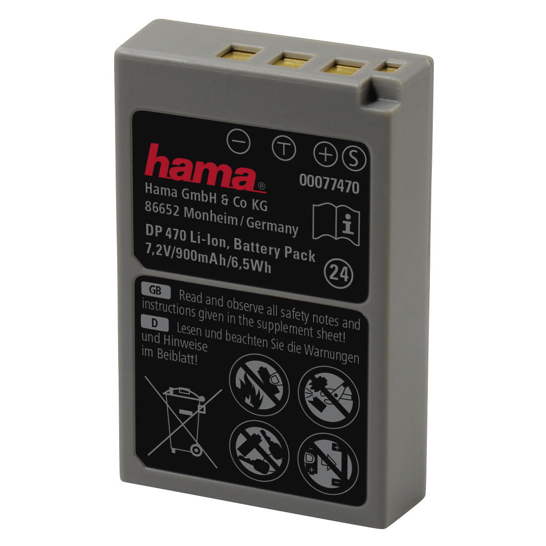 Hama Dp 470 Lithium Ion Battery For Olympus Bls 50 Hama Com