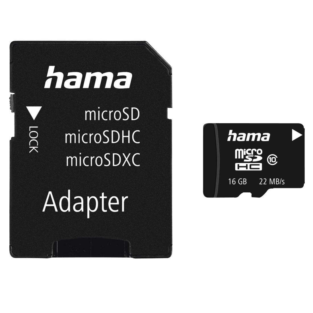 stainless calcium manager Hama microSDHC 16GB Class 10 22 MB/s + Adapter/Photo
