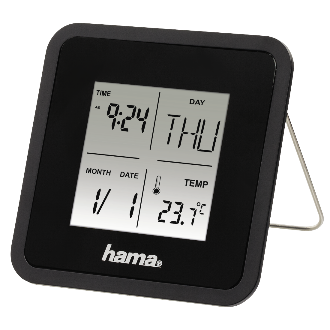 Hama alarma Clock/reloj despertador// embalaje original/marrón 