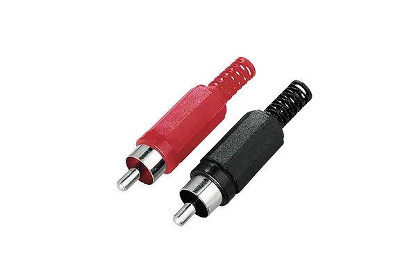 roter und schwarzer Cinch Stecker