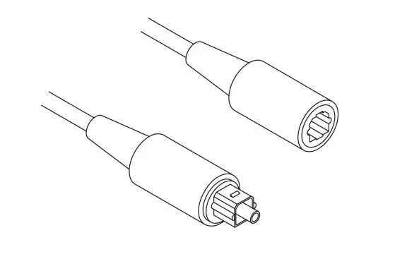 Zeichnung  der Zwei Optischen-Kabel-Anschlüsse