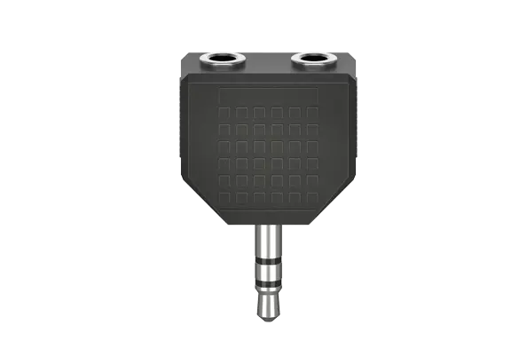 schwarzer doppeler Klinken-Adapter