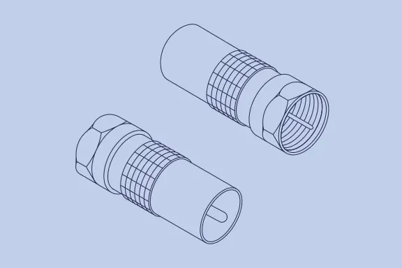 Illustration: Koax-auf-F-Stecker
