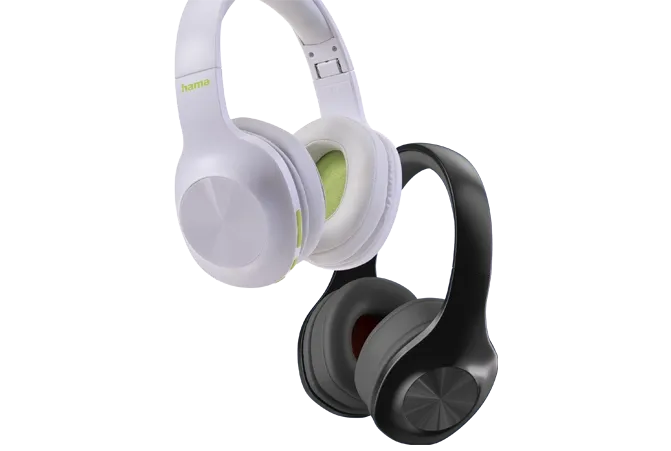 Kabellose Over-Ear-Kopfhörer von Hama in weiß und schwarz