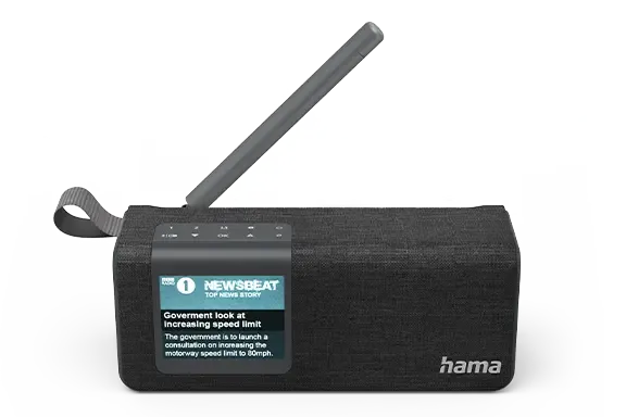 Schwarzer Digitalradio von Hama