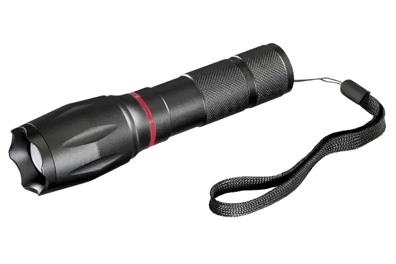 Schwarze LED-Taschenlampe