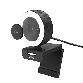 Webcam mit Ringlicht "C-850 Pro", QHD 2K, mit Mikrofon, Fernbedienung, LED