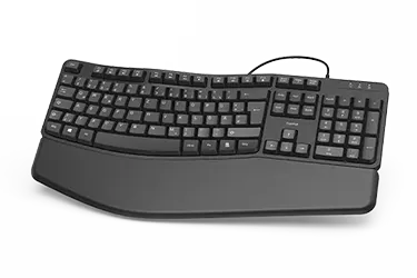 schwarze, ergonomische Tastatur von Hama