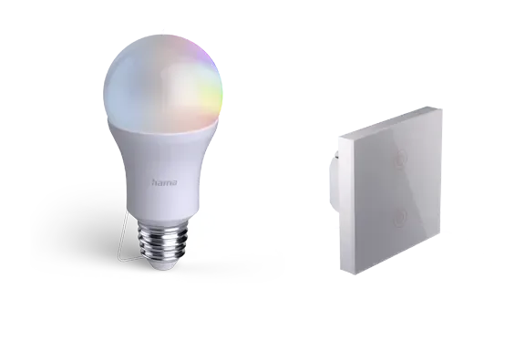 Smarte LED Lampe und Zentrale von Hama