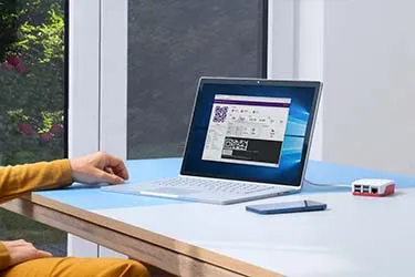 Software auf dem Laptop.