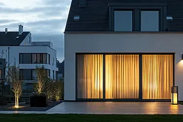 Beleuchteter Wohnraum