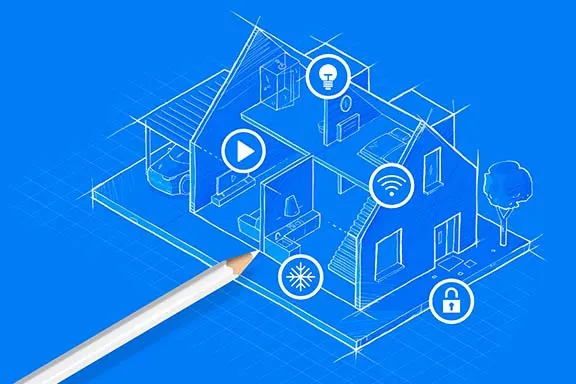 Einbauplanung der Smarthome-Produkte.